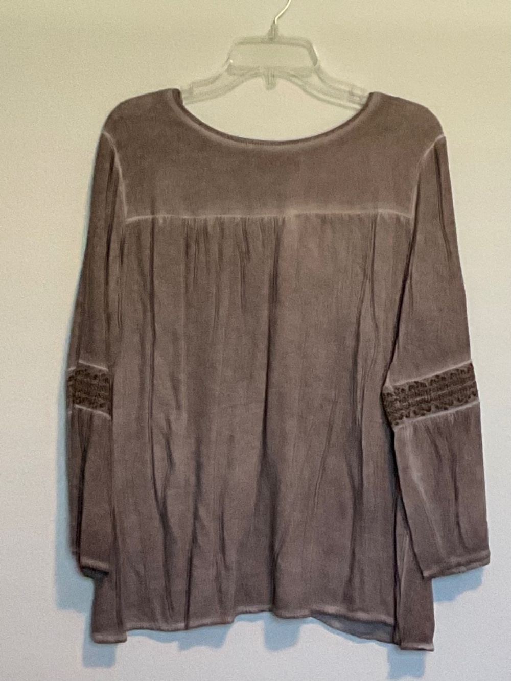 KNOX ROSE PURPLE BOHO TOP SIZE LG - Picture 2 of 3